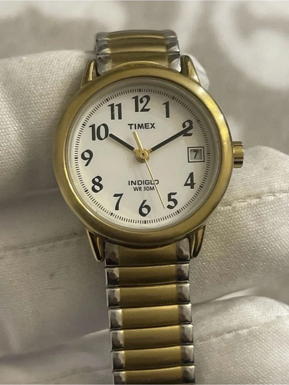 Timex Women’s Two-Tone Gold and Silver Expansion Band Watch